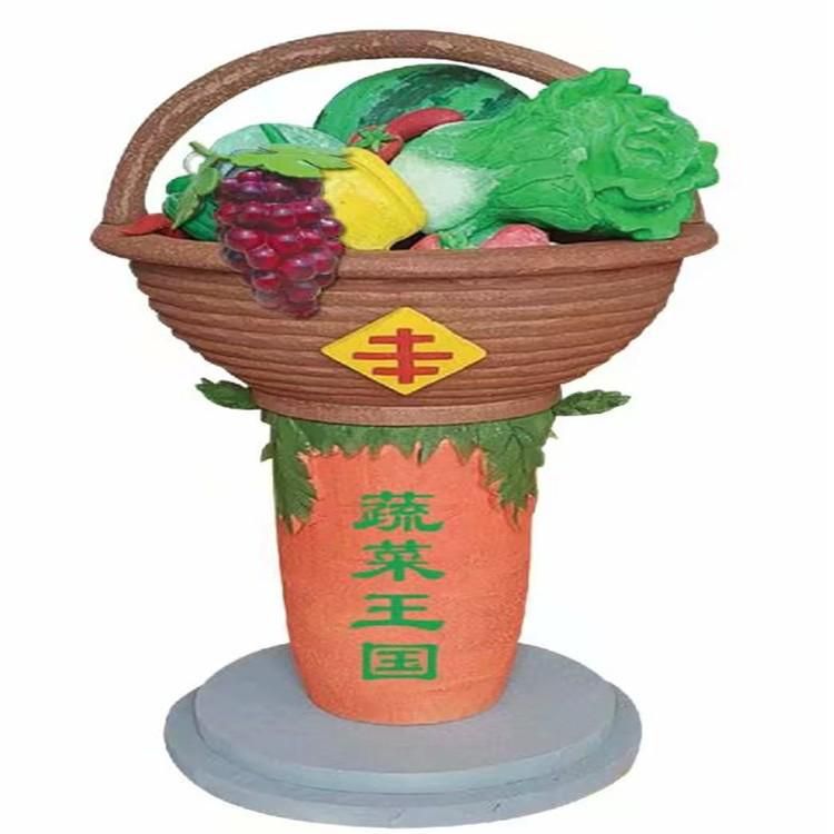 果籃雕塑標(biāo)準(zhǔn)，多彩藝術(shù)，景觀白菜果籃雕塑供應(yīng)