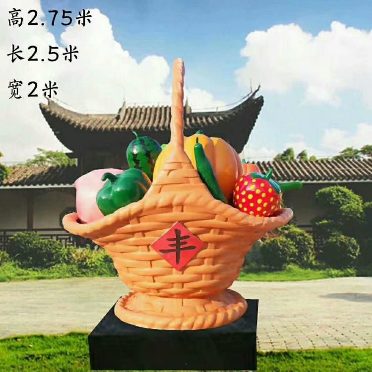 果籃雕塑精選，街道標(biāo)識(shí)，蔬菜果籃雕塑指用