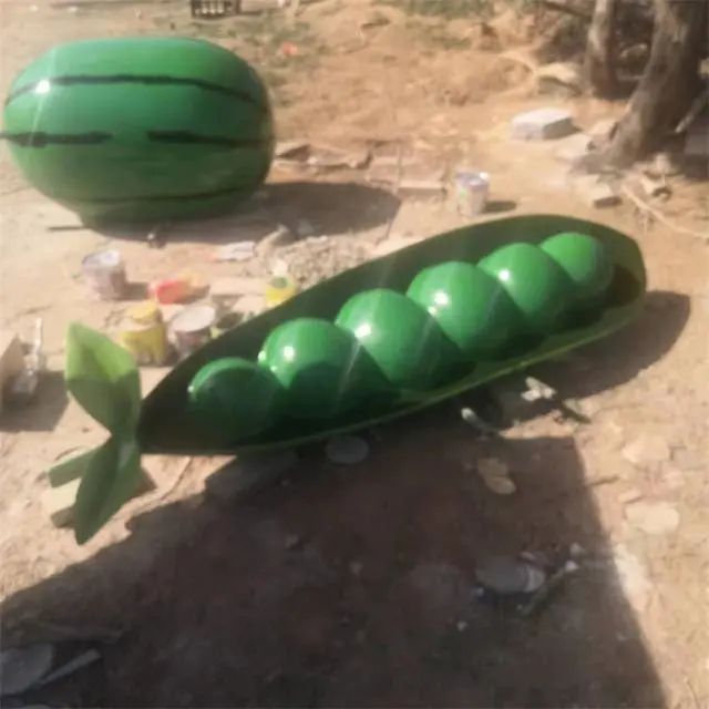 彩繪豆角雕塑 仿真雕塑 步行街?jǐn)[件 彩繪豆角雕塑 仿真雕塑 步行街?jǐn)[件
