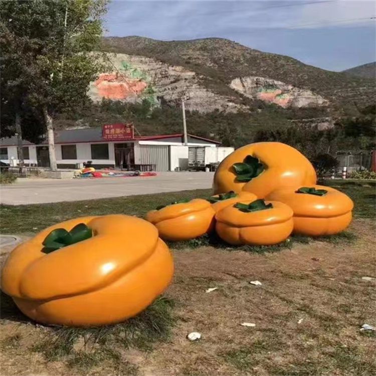 商業(yè)街柿子雕塑 烤漆果蔬雕塑 彩繪水果雕塑 商業(yè)街柿子雕塑 烤漆果蔬雕塑 彩繪水果雕塑