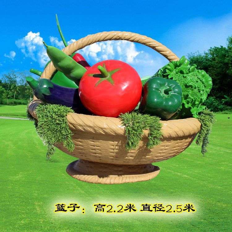 商業(yè)果籃雕塑標(biāo)準(zhǔn)，廣場雕塑，玻璃鋼果籃雕塑供給