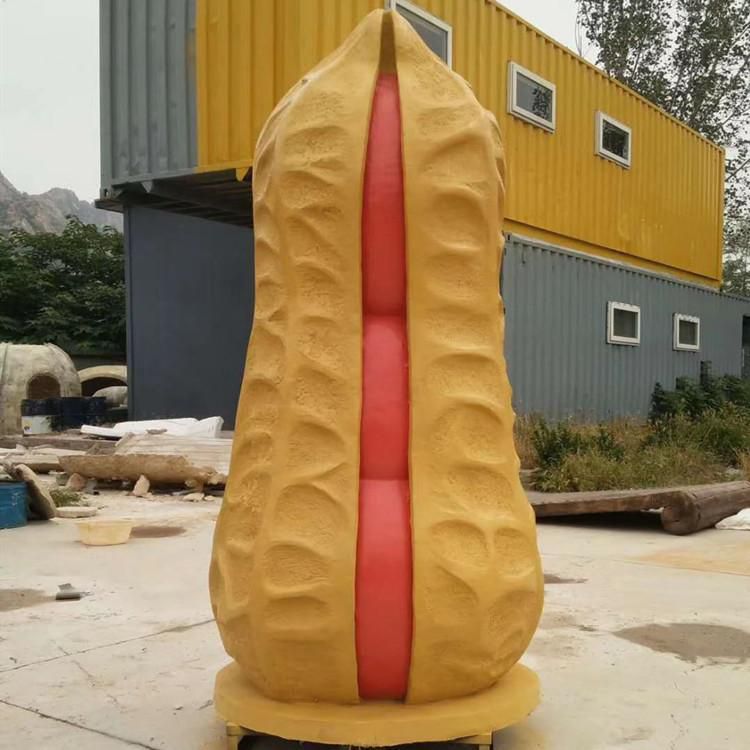 花生雕塑擺件供需，彩鋼制作，大型花生雕塑展品